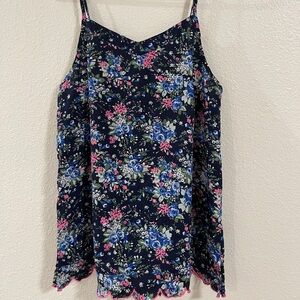 Navy Floral Camisole - Medium
